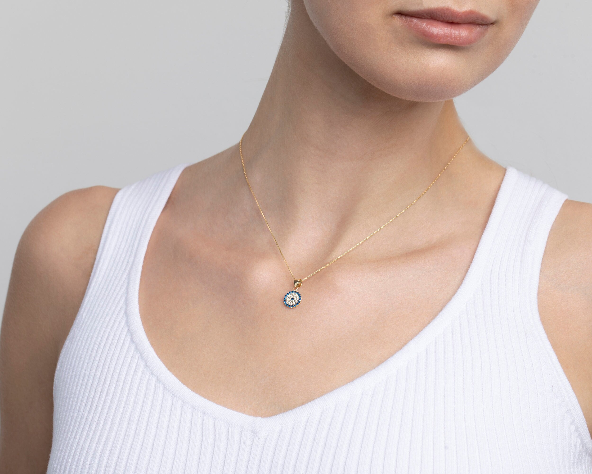 Small Cross Necklace, Gold Small Christian Necklace, Dainty Cross Necklace, Minimalist, Handmade Jewelry, Necklace for women