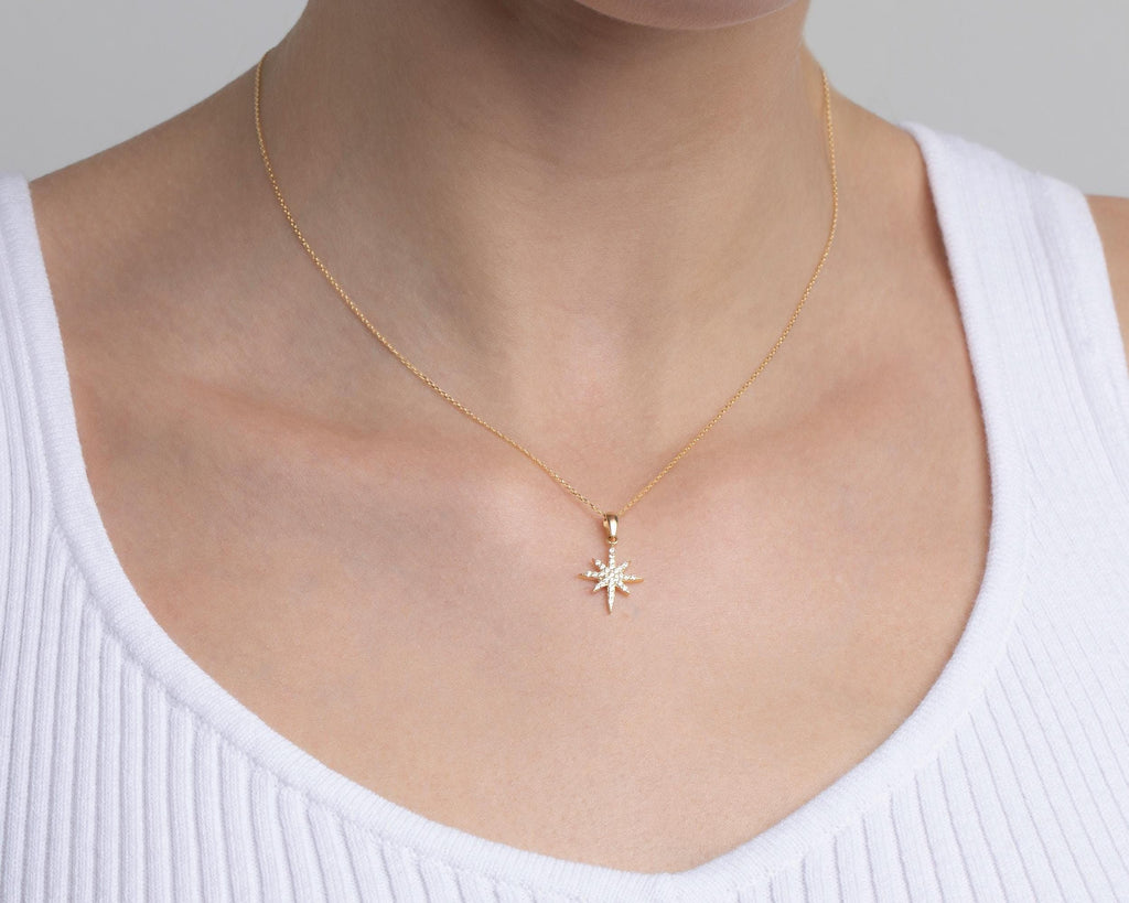 Cross Necklace, 14K Solid Gold Christian Cross Necklace, Diamond CZ Small Cross Necklace, Minimalist Cross Necklace, Cross Pendant Necklace