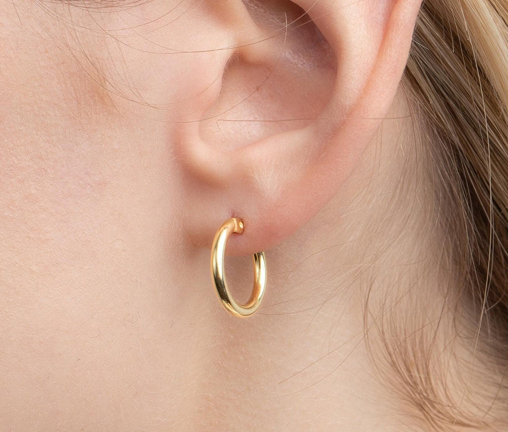 Thick Square Huggie Hoop Earrings, 14K Huggie Hoop Earrings, 925 Sterling Silver Hoops, Square Hoop Earrings, Elegant Hoops, Chunky Hoops