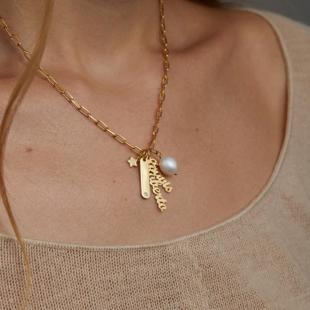 Letter Name Necklace - Personalized Necklace - Necklace with Name - Name Plate Necklace - Name Jewelry - Necklace for Women - Gifts