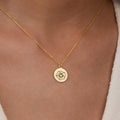 14K Gold Initial Necklace, Letter necklace, Custom Initial Necklace with Heart Charm, Gift For Her, Personalized Gift, Initial Jewelry