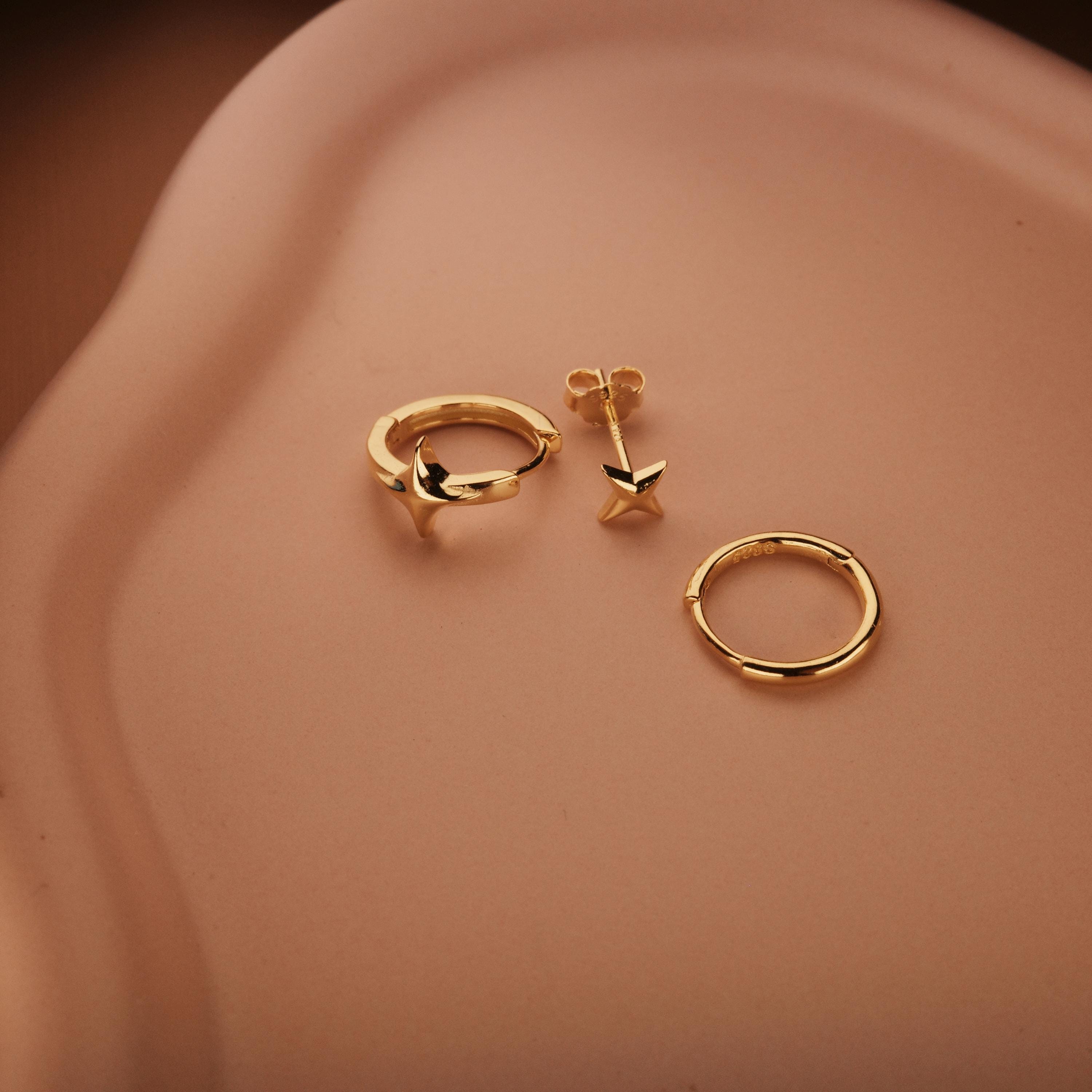 14K Name Earring, Personalized earrings, Stud Earring, 14K Gold Studs, Personalized Gifts, Women Jewelry, Personalized Gifts for Her