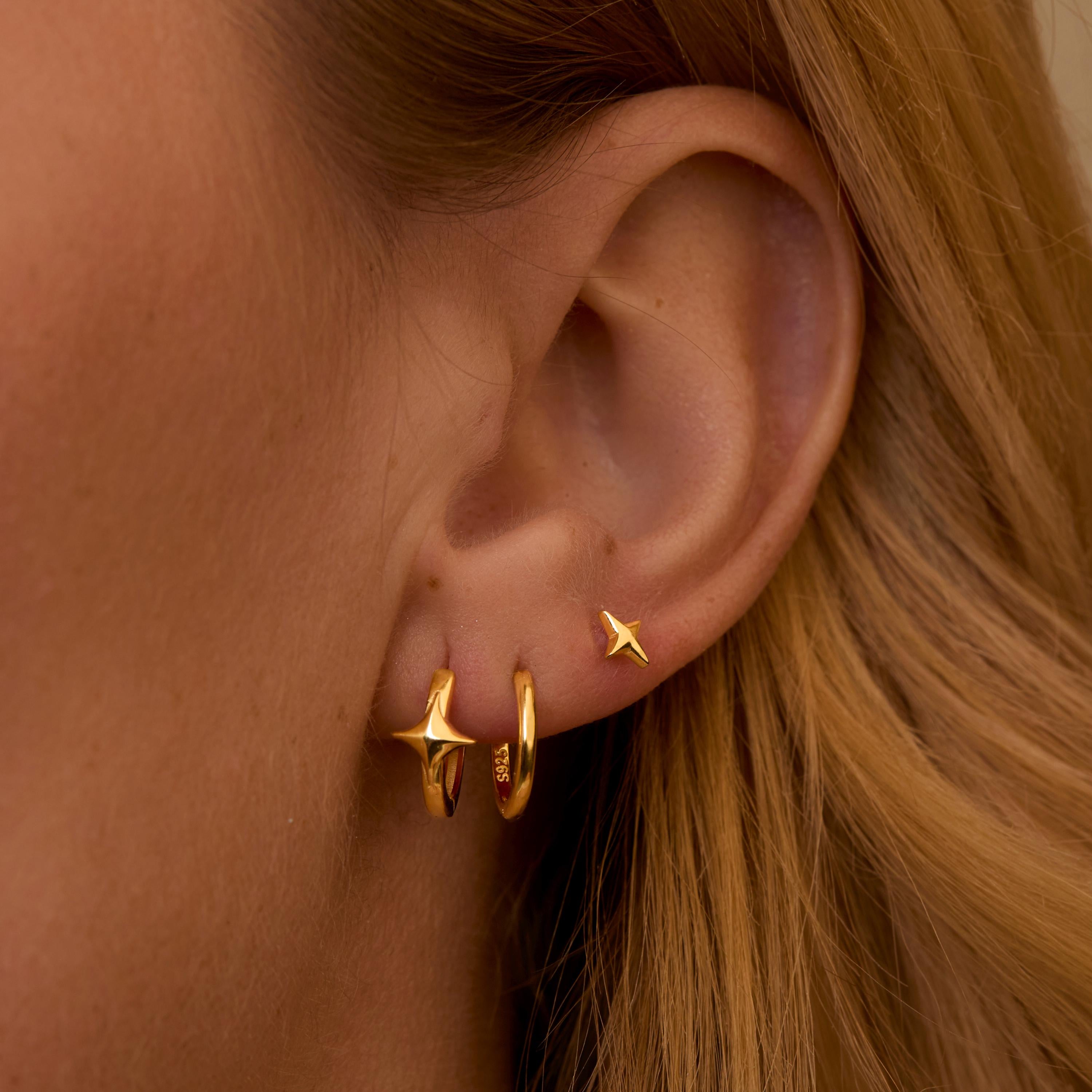 14K Name Earring, Personalized earrings, Stud Earring, 14K Gold Studs, Personalized Gifts, Women Jewelry, Personalized Gifts for Her