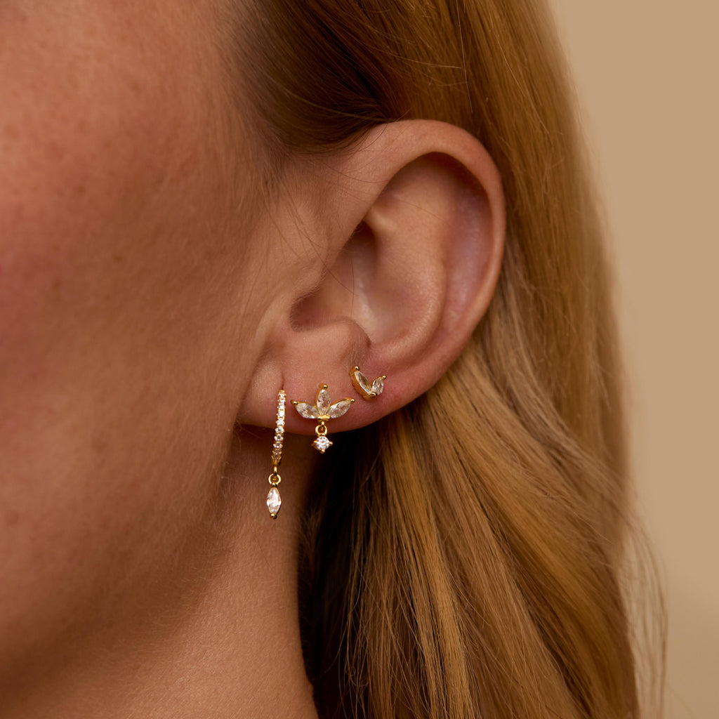 Pave Evil Eye Dangle Earrings, 14K Pave Earring, Gold Vermeil Hoops, Handmade Jewelry, Jewelry for Women, Gifts for Her, Silver Dangle Hoops