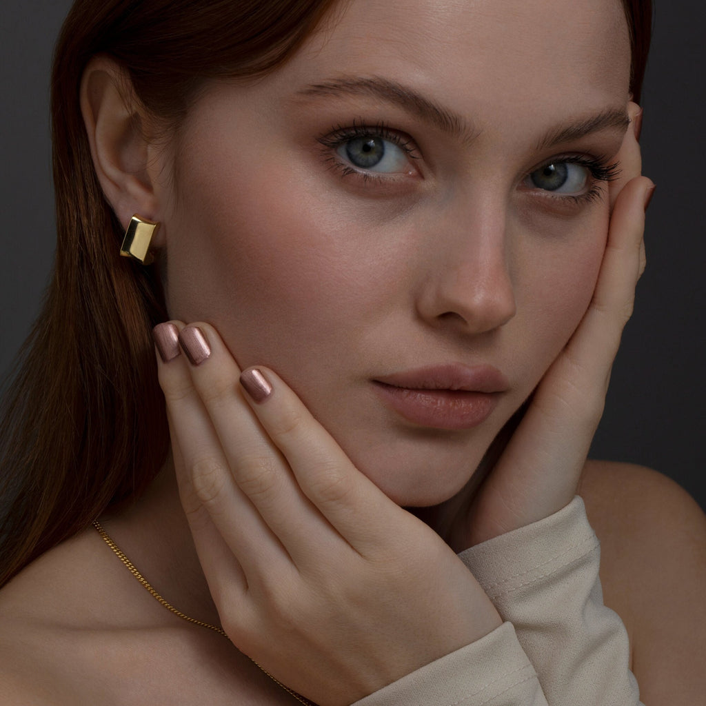 Gold Hinged Huggie Earrings - Handmade Silver Hoop Earrings, Textured hoops, Handmade Jewelry, Minimalist Earrings