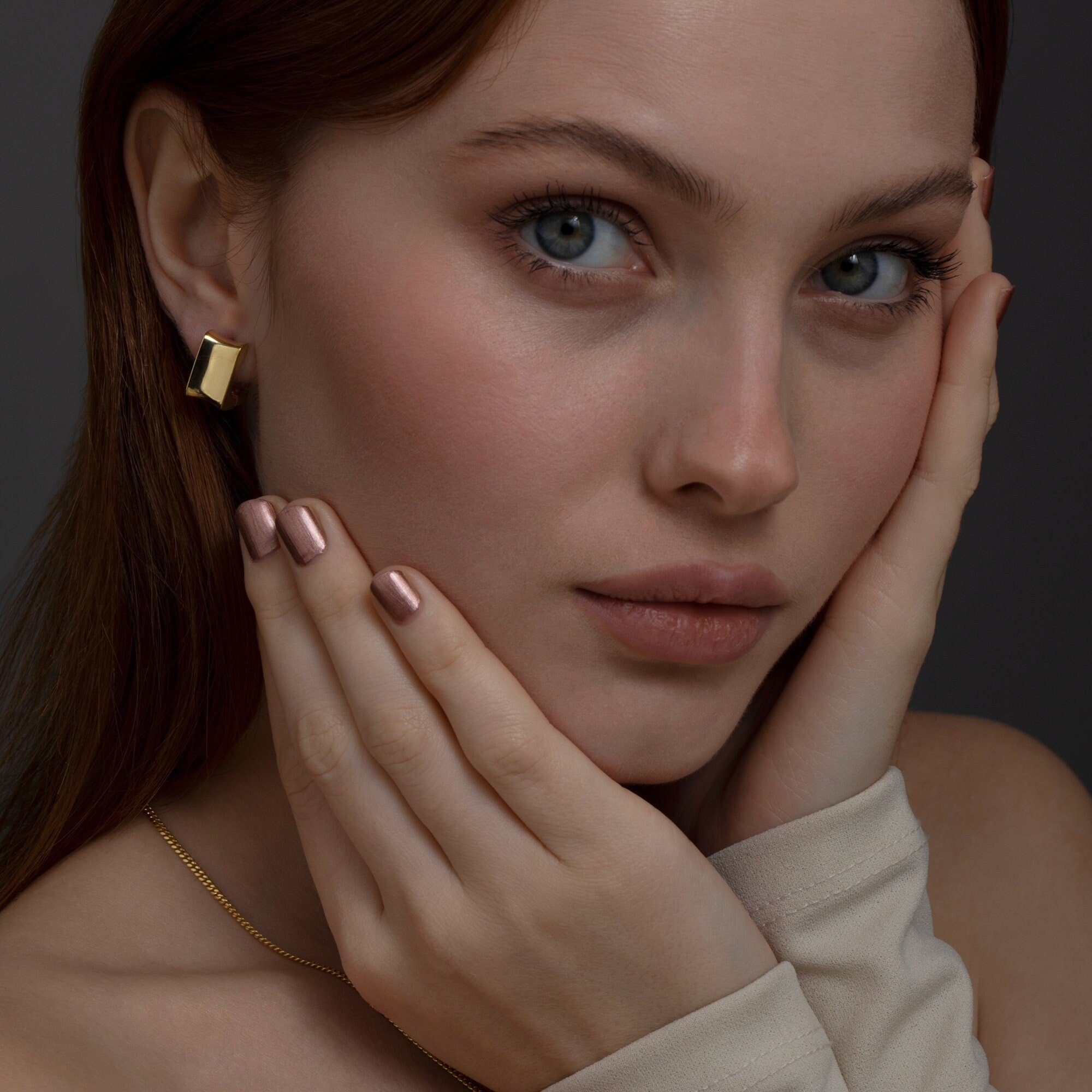 Gold Hinged Huggie Earrings - Handmade Silver Hoop Earrings, Textured hoops, Handmade Jewelry, Minimalist Earrings